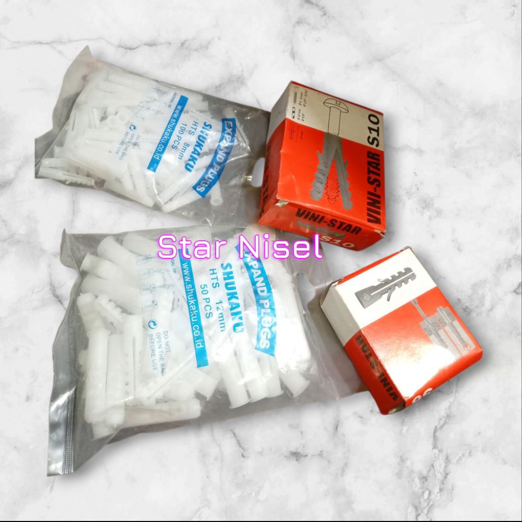 Fisher Sekrup Tembok 6 mm, 8 mm, 10 mm, 12 mm