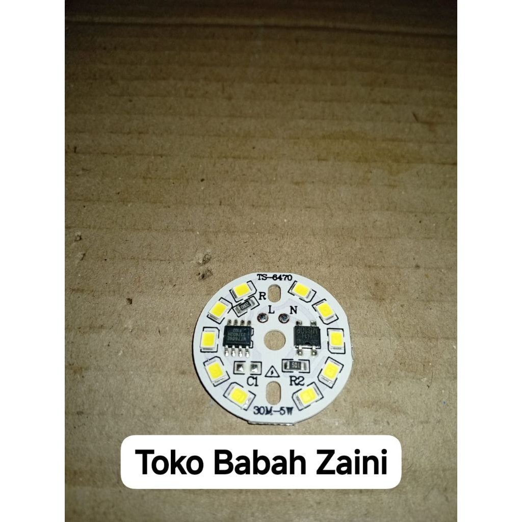 PCB Round LED 5 WATT SMD 2835 Putih 6500K AC 220V