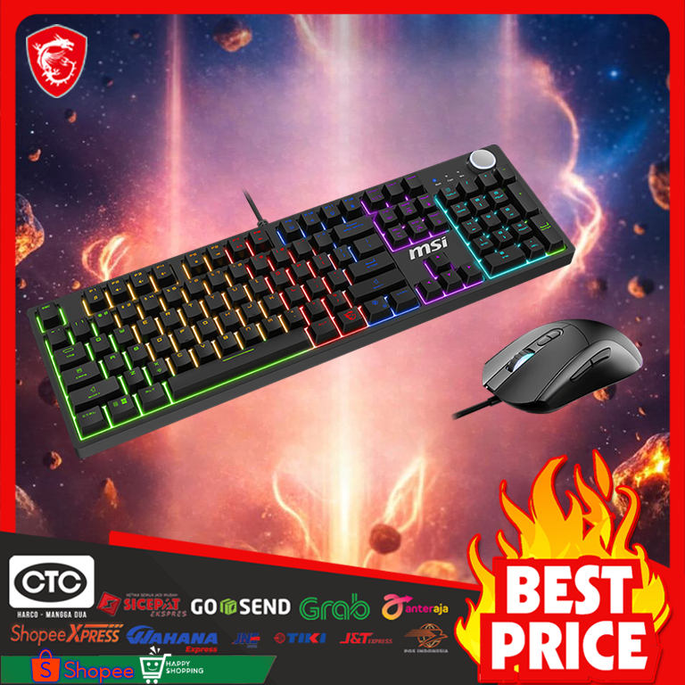MSI Forge GK320 Combo Keyboard Gaming Mechanical + Mouse RGB