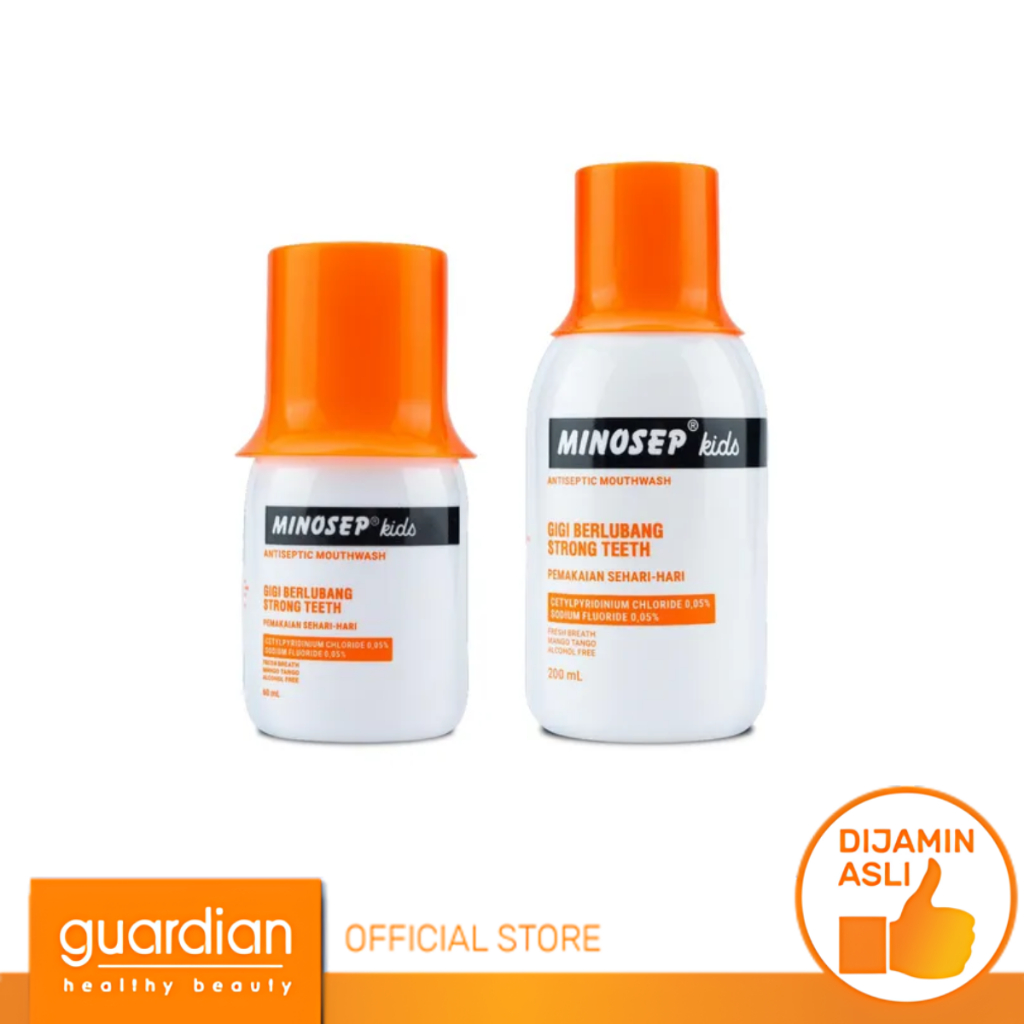 Minosep Kids Obat Kumur Antiseptik Anak-Anak Sariawan Sakit Gigi lubang Gusi Bengkak Bau Mulut