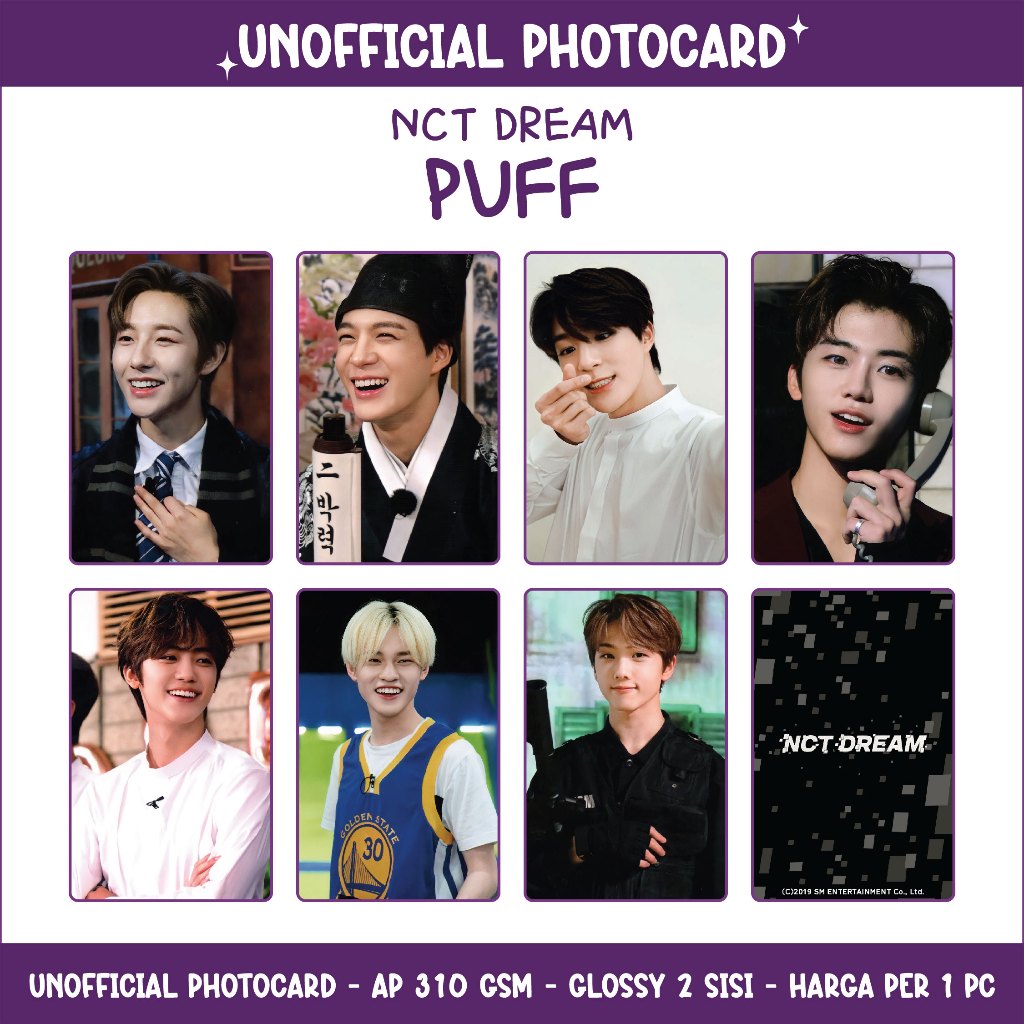 UNOFFICIAL PHOTOCARD NCT DREAM - PUFF