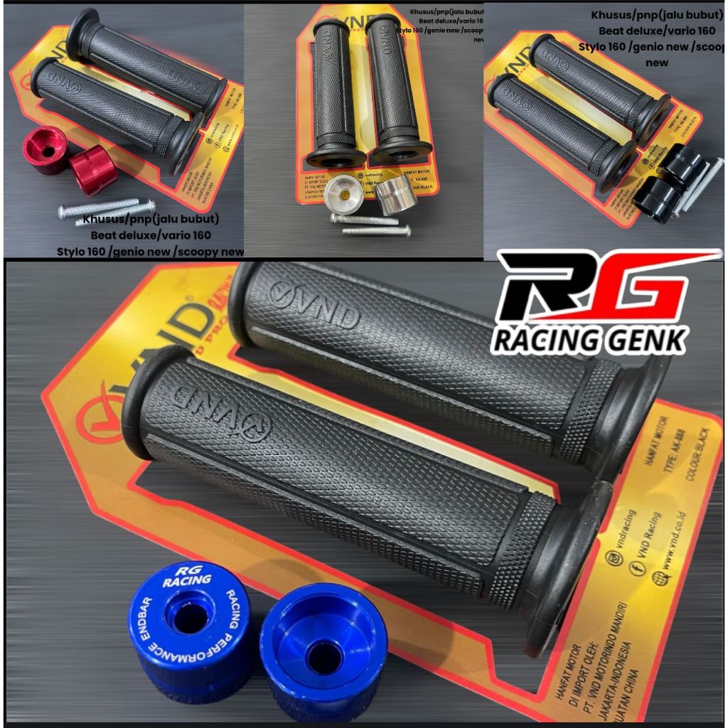 PANCA MOTOR HANDGRIP VND GRIP VND Jalu Stang Bandul Stang cnc Vario160 Beat Deluxe universal motor