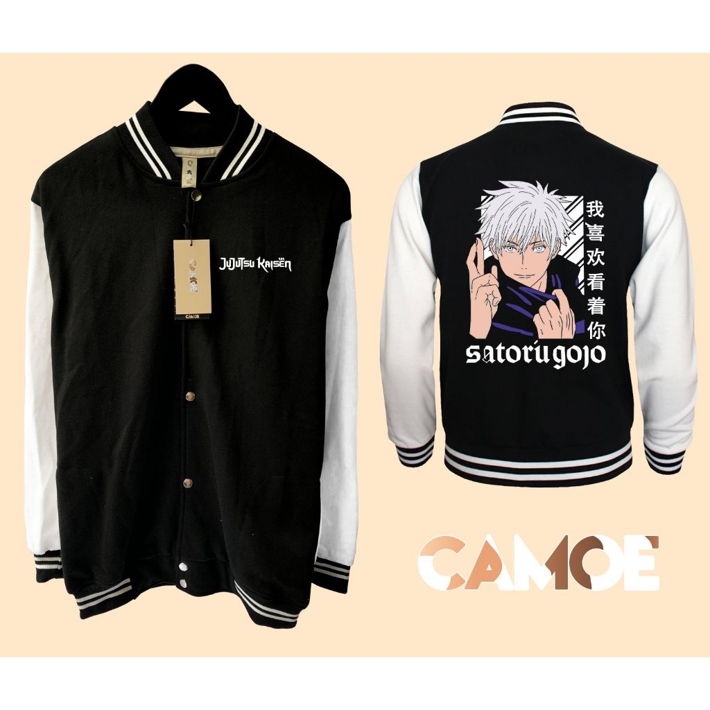 Jaket Varsity Baseball Anime Jujutsu Kaisen Sotoru Gojo
