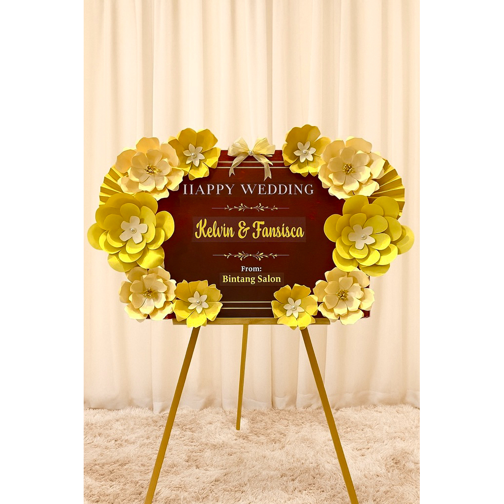 PAPAN BUNGA STANDING PAPER FLOWER GRAND OPENING , Papan bunga congratulation ucapan selamat pembukaa