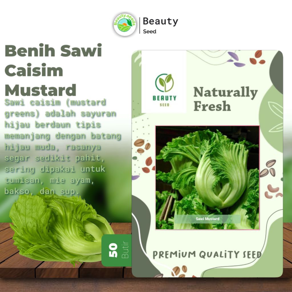 50 Benih Sawi Mustard Head Lettuce Glory Sayuran Pahit Known You Seed