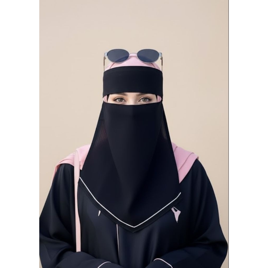 Cadar Bandana Niqab Adem Niqab Tali Mutiara Niqab Khas Saudi Pendek