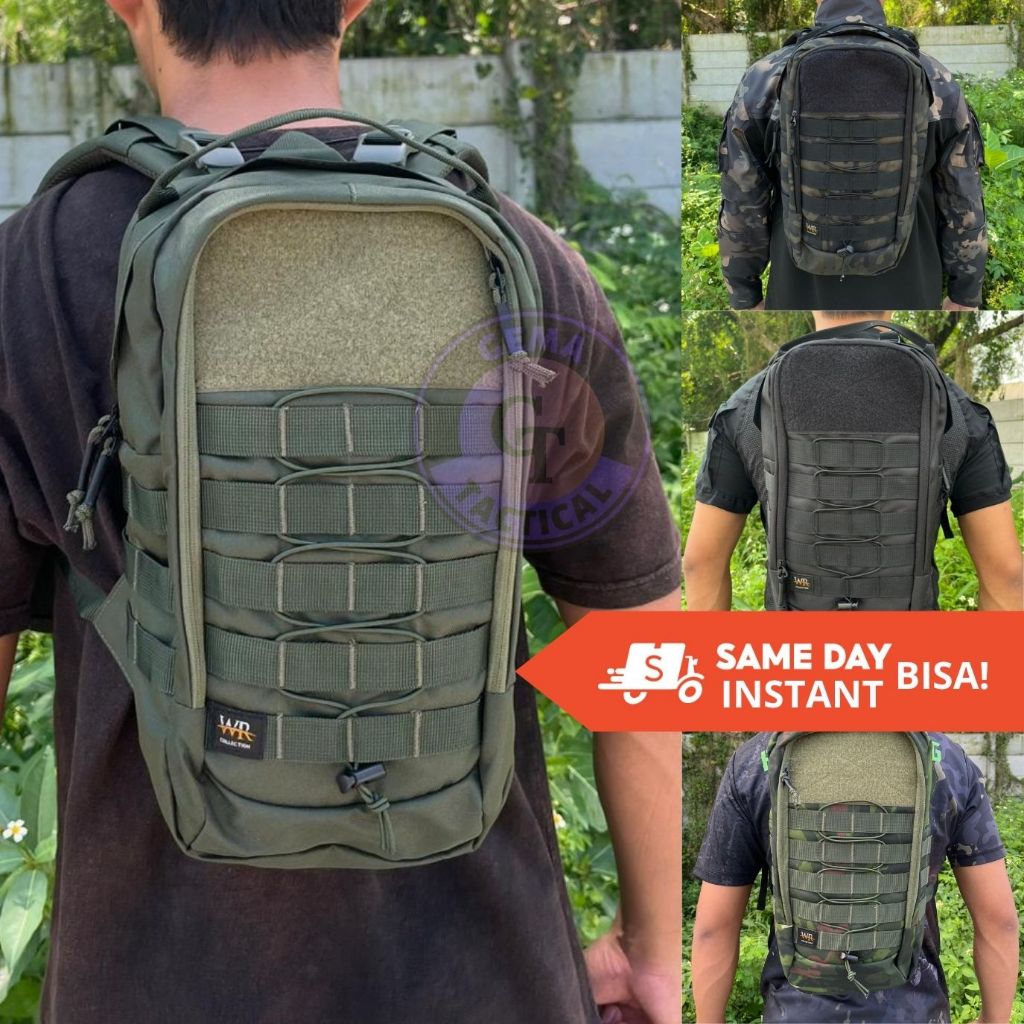 Tas Sepeda Tas ransel hijau loreng tactical / Military Backpack Tas sepeda TNI Brimob