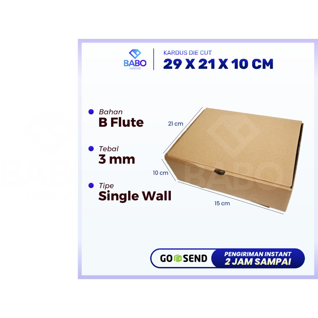 Kardus Diecut Pizza Polos-29x21x10 TERMURAH Kardus Mug Kardus Hampers Kardus Hampers Bayi Kardus Tas