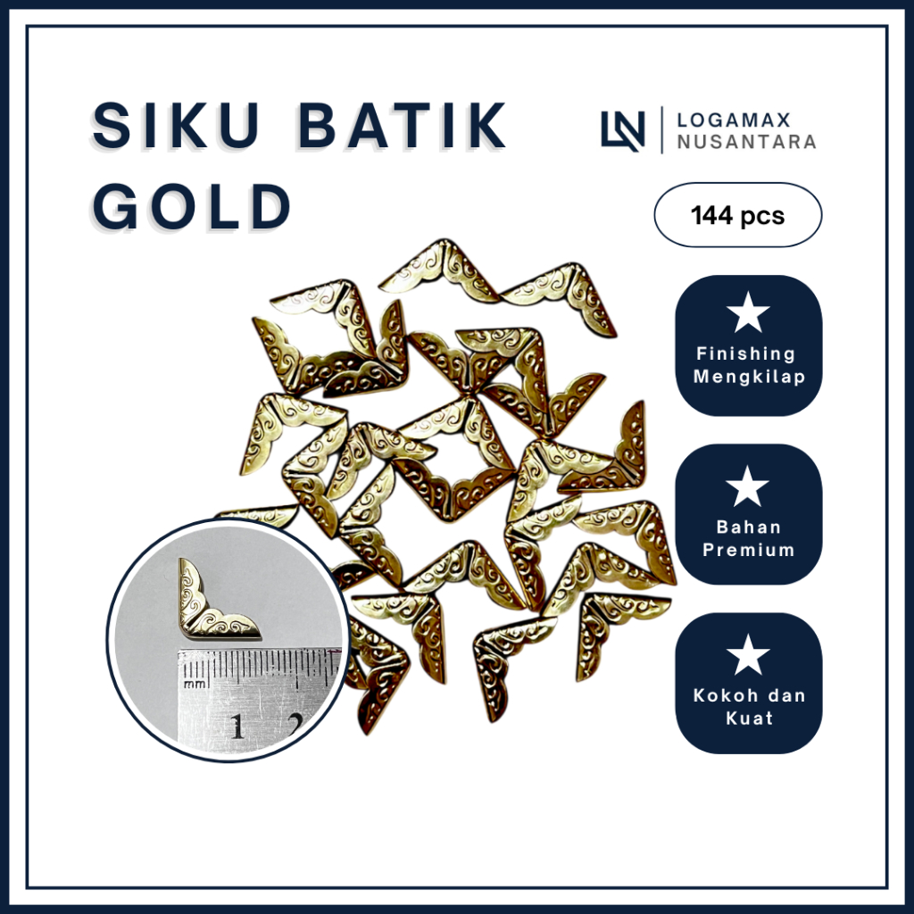 (144 PCS) SIKU BATIK/ SIKU SUDUT BUKU / SIKU BUKU WISUDA / SIKU BUKU YASIN / SIKU BUKU / EMAS / GOLD