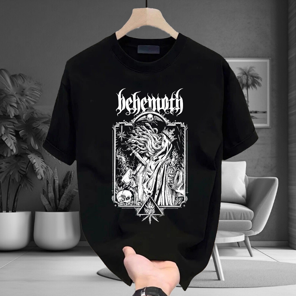 T-shirt 24s Baju Lengan Pendek Unisex T-shirt Distro Men Women Metal Short Sleeve Dangerous Cotton B