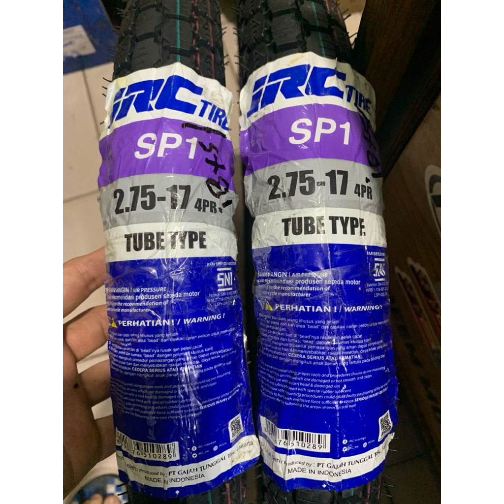 BAN LUAR IRC INOUE SP1 SP 1 IRC CLASSIC KLASIK UKURAN 275-17 TUBETYPE