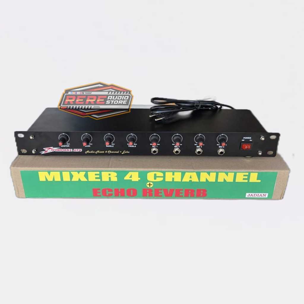 Tone Control Mixer 4Channel + Echo Reverb Nyess