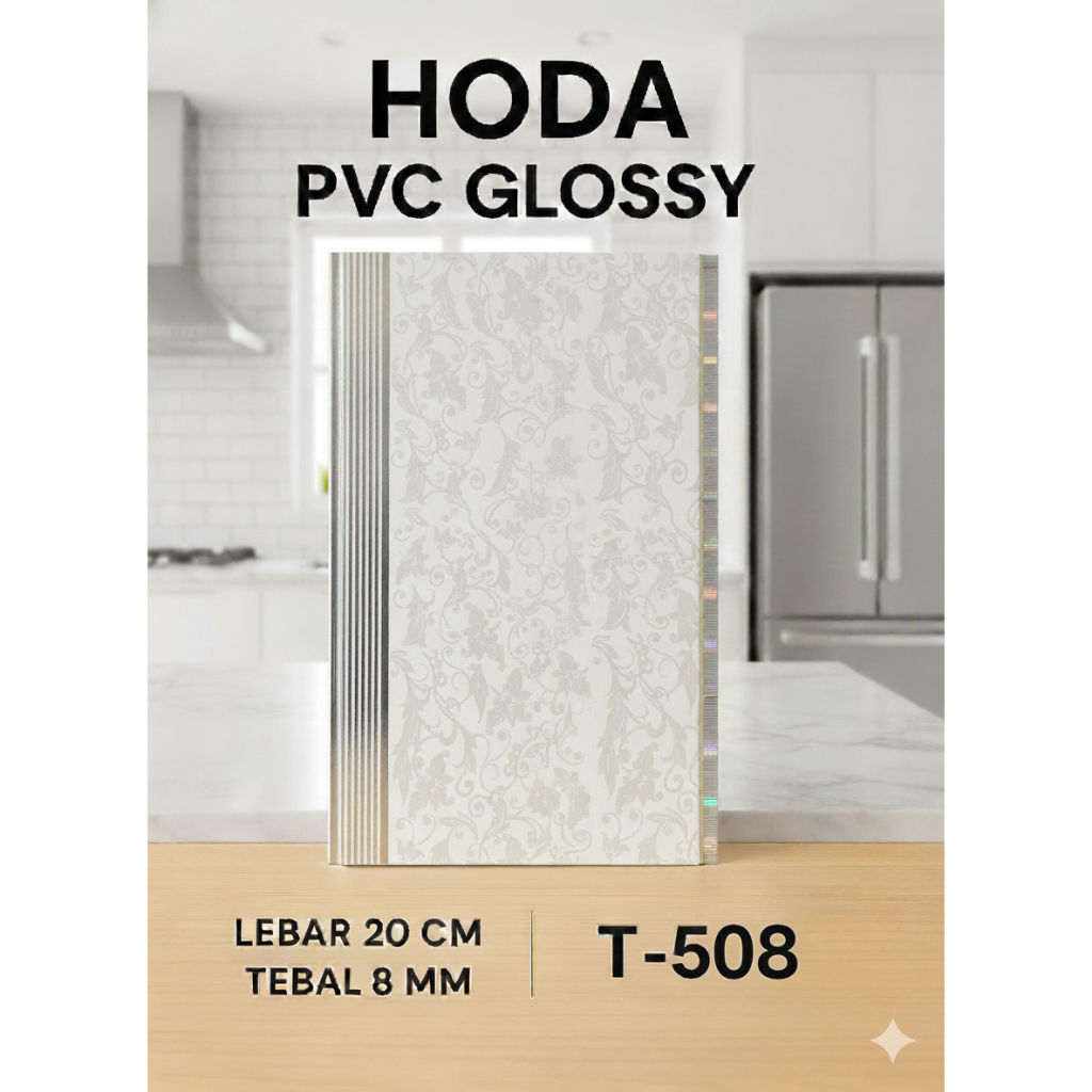 HODA Plafon PVC Motif Putih Batik Glossy Hoda T-508