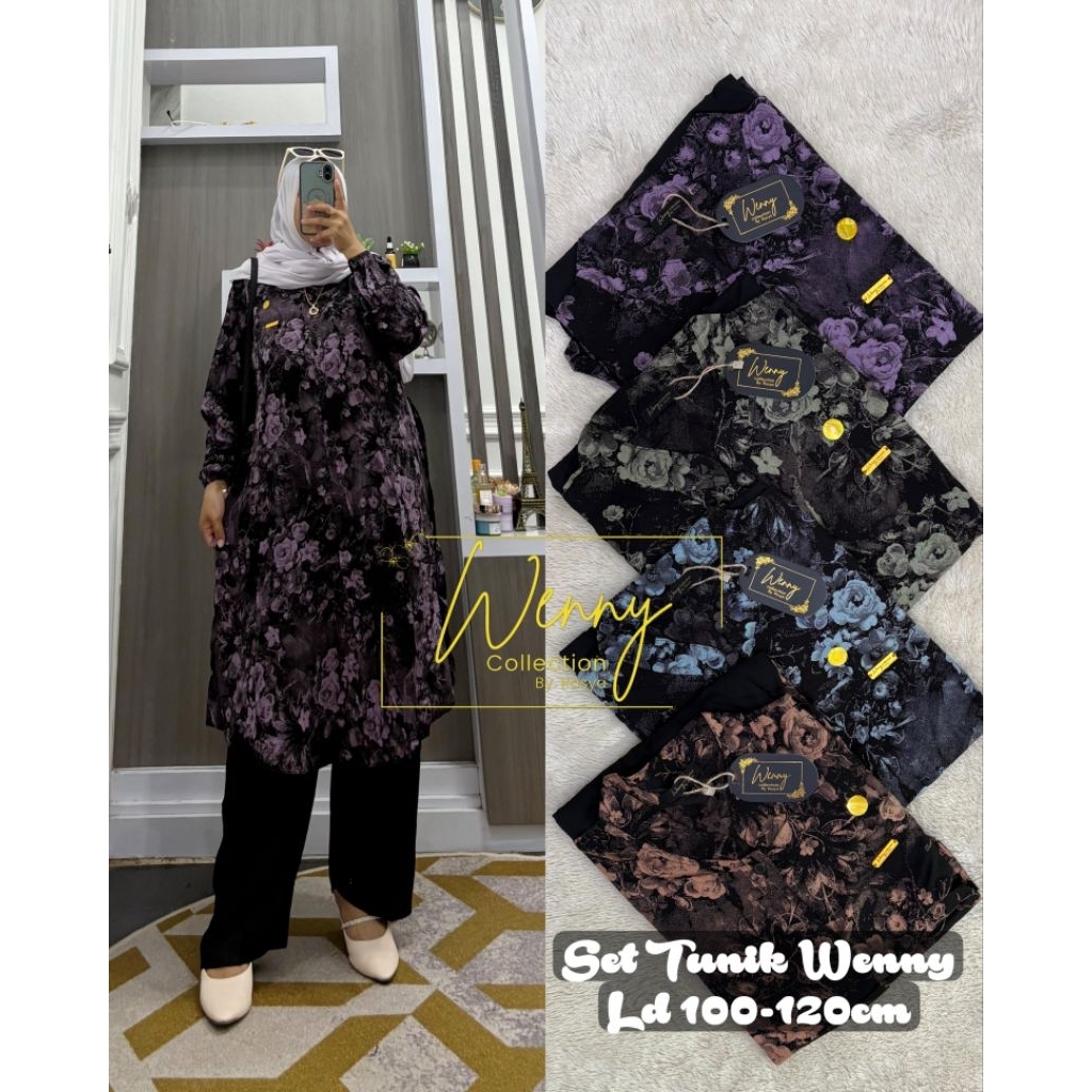SETELAN LONG TUNIK RAYON TWILL ARMANY WENNY