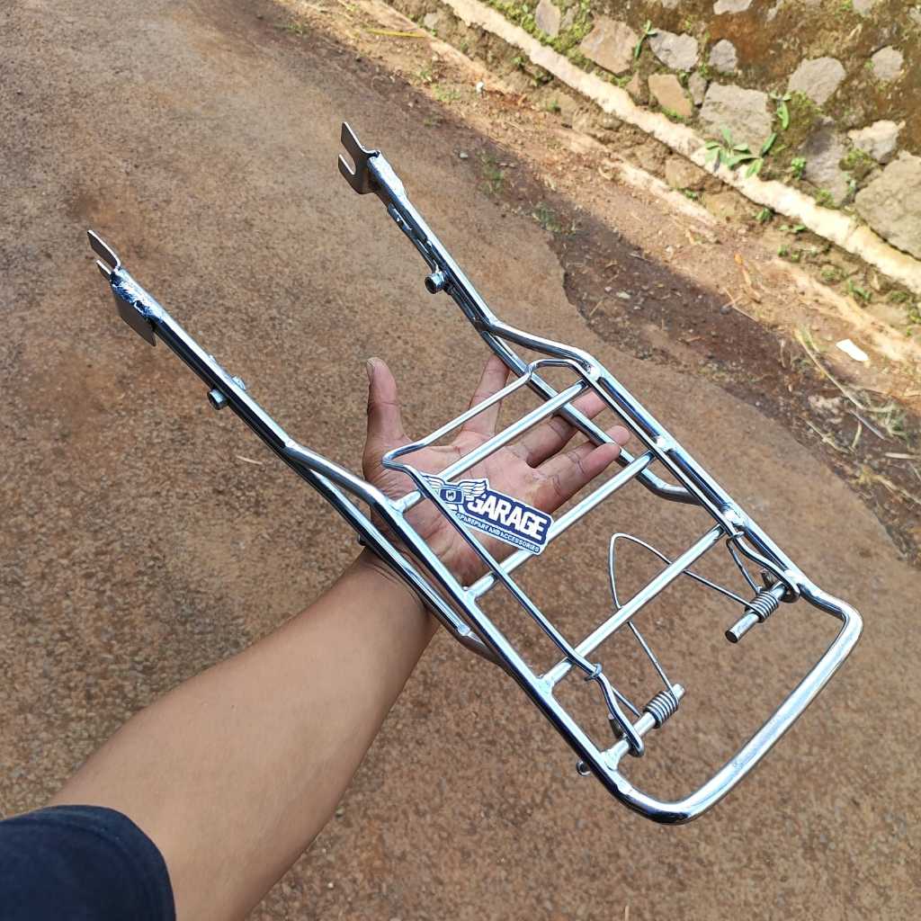 Behel Honda CB 100 Begel CB CEPE Rak Jepit belakang Cb100 behel pegangang belakang Bagan Tebal Crome