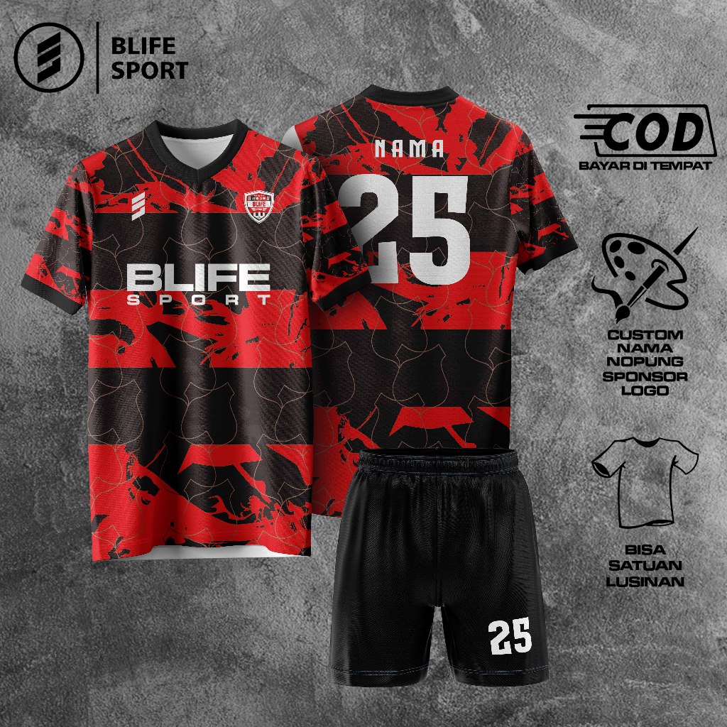 [ COD BISA SATUAN ] JERSEY FUTSAL/BOLA CUSTOM FULL PRINTING
