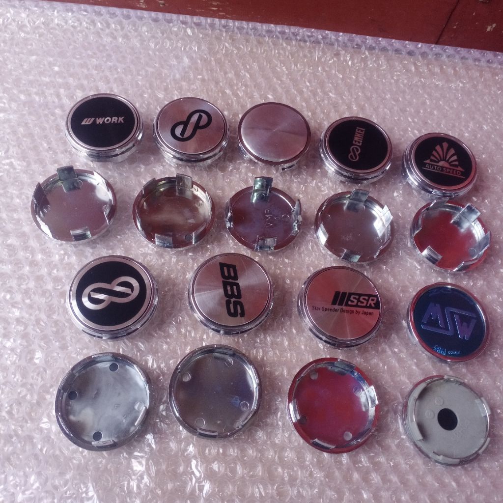 Dop Roda Tutup Velg Racing Crom Kaki 5,8 cm dia meter luar 6,4 CM harga 4 pcs