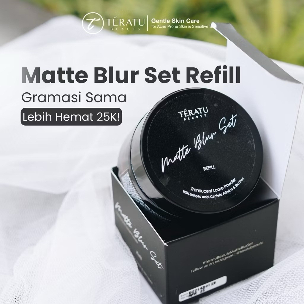 TERATU MATTE BLUR SET TRANSLUCENT LOOSE POWDER REFILL | TERATU MIRACLE ANTIPERSPIRANT SPRAY 100ML