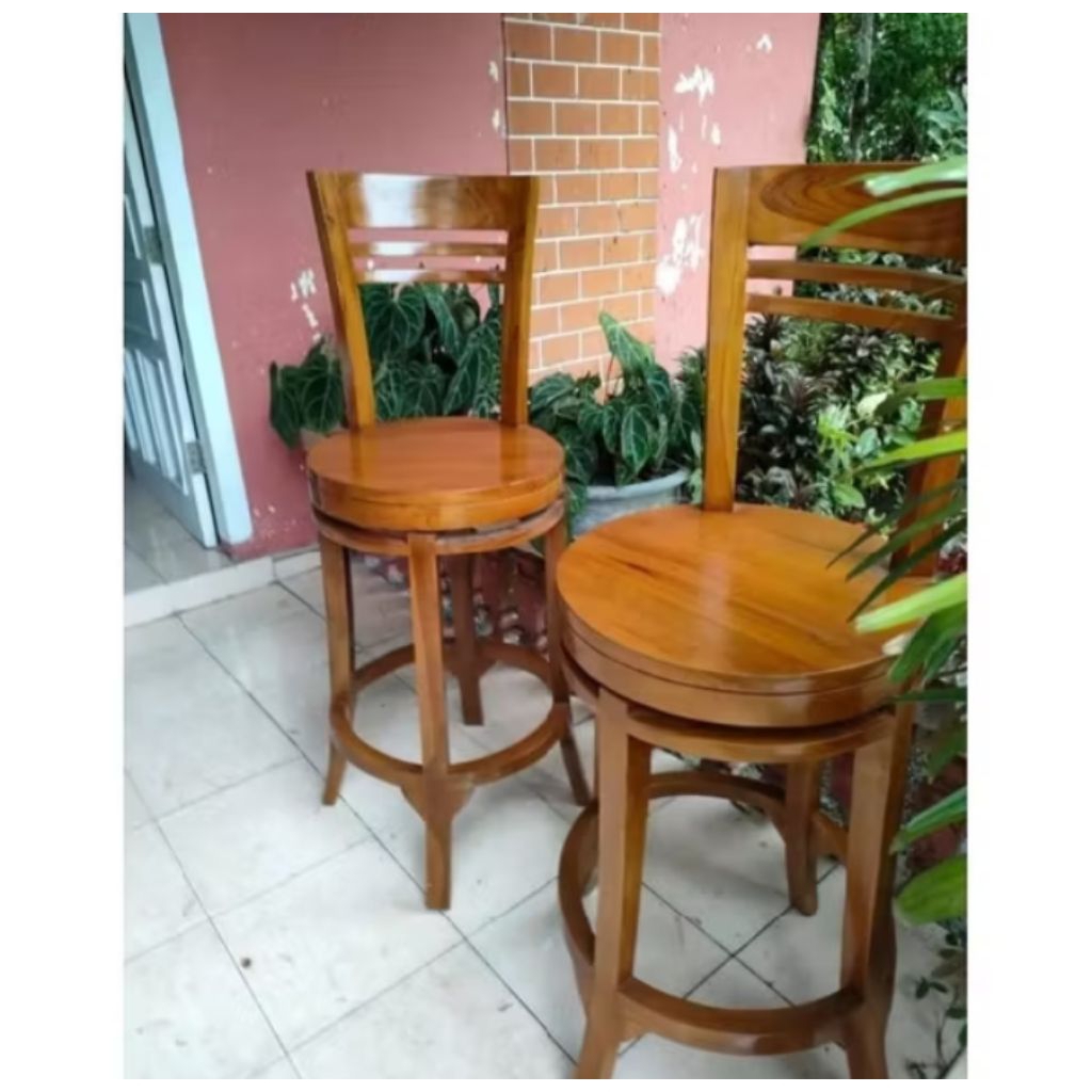 Kursi bar putar jati kursi bar putar kayu kursi bar putar mewah