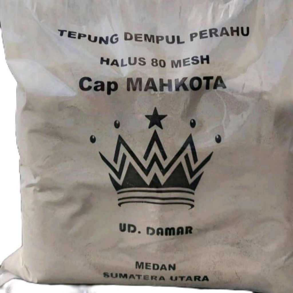 Bubuk kayu damar dempul perahu dan furniture cap mahkota