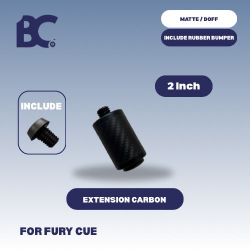 Extension Carbon For Fury Cue - Extension billiard - 2 Inch