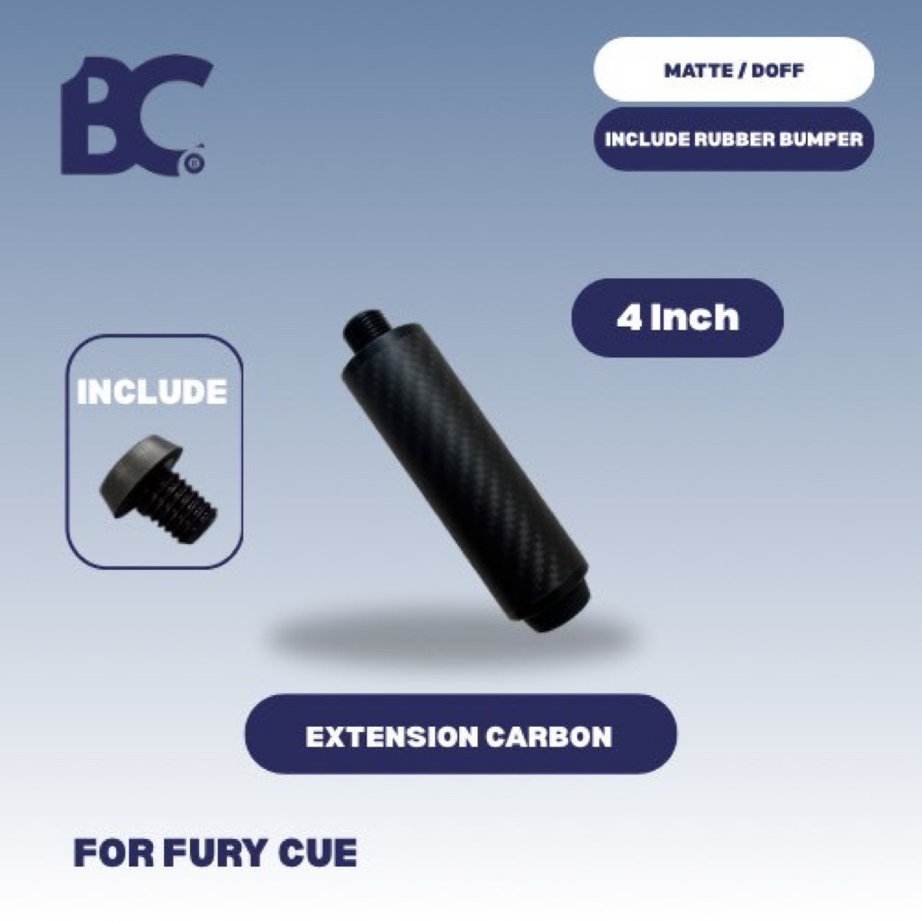 Extension Carbon For Fury Cue - Extension billiard - 4 Inch