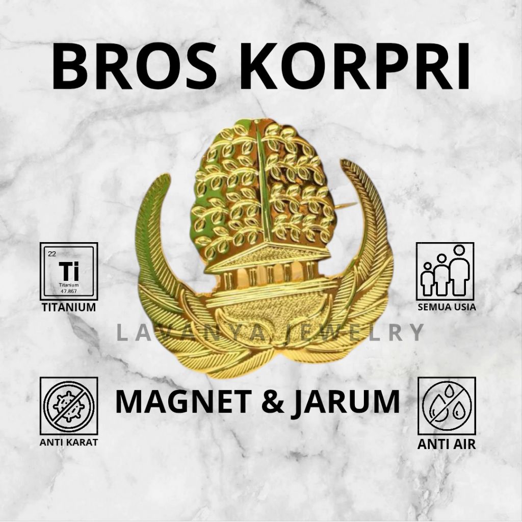 Bros Pin Korpri Asn Magnet/Jarum Bros custom