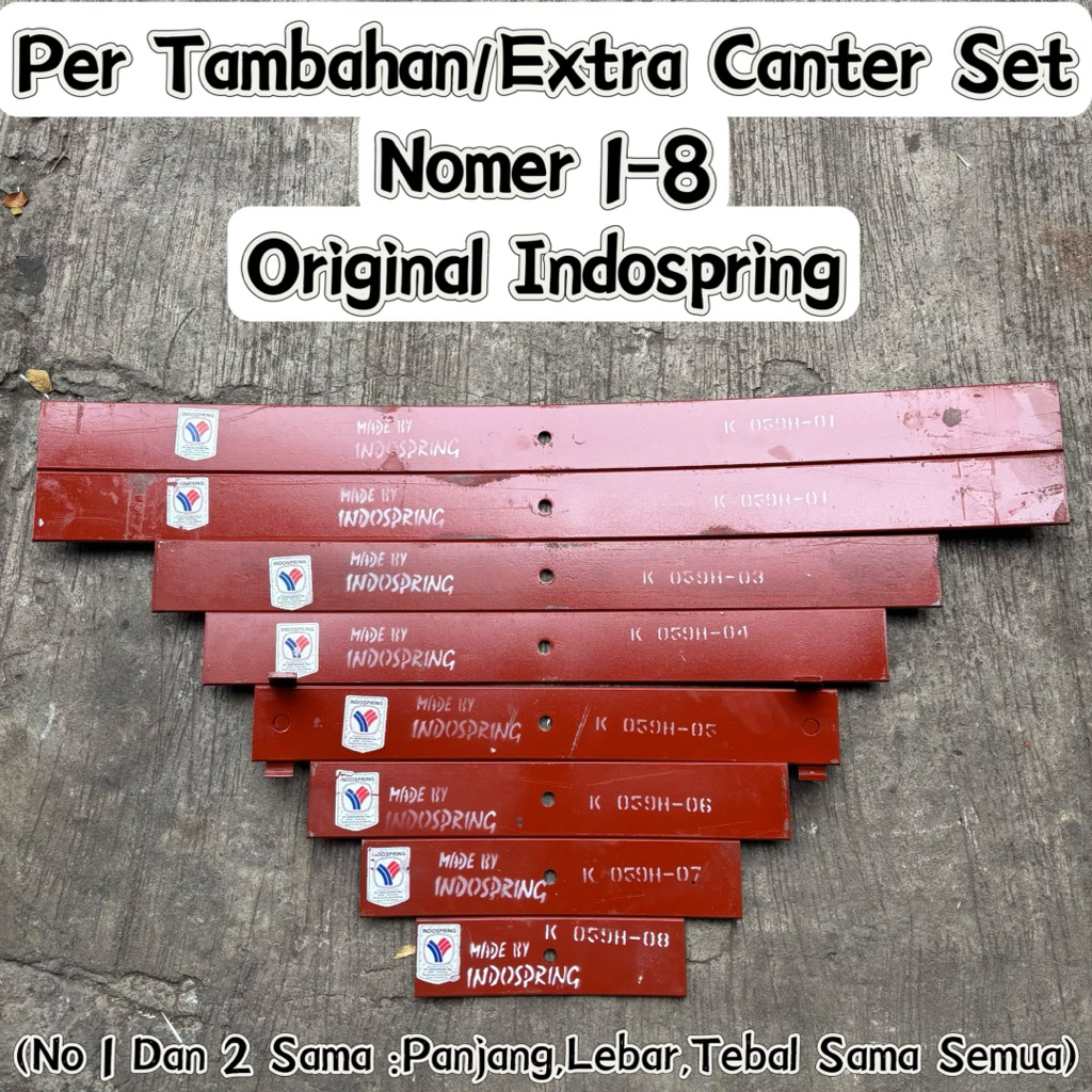 Per Extra Canter Set K059H Original Indospring Per Deking Canter Set Per belakang extra canter Set P