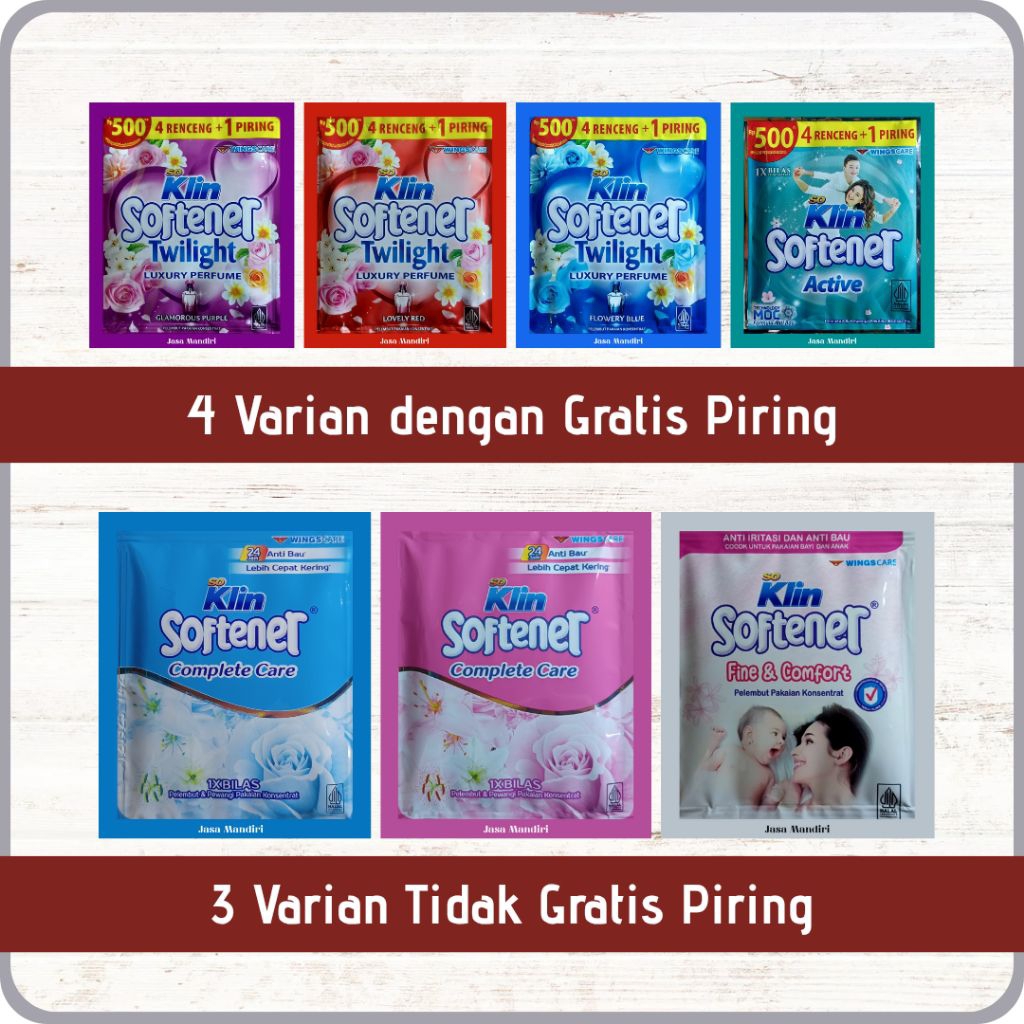 Softener So Klin Pelembut & Pewangi Pakaian Sachet