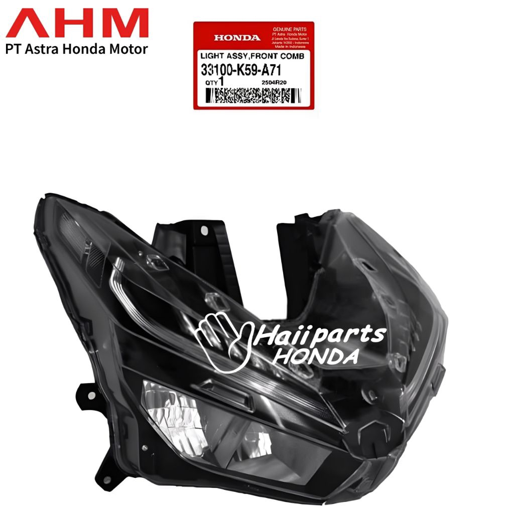 Reflektor lampu depan Assy Vario 125 Vario 150 LED New original AHM 33100K59A71