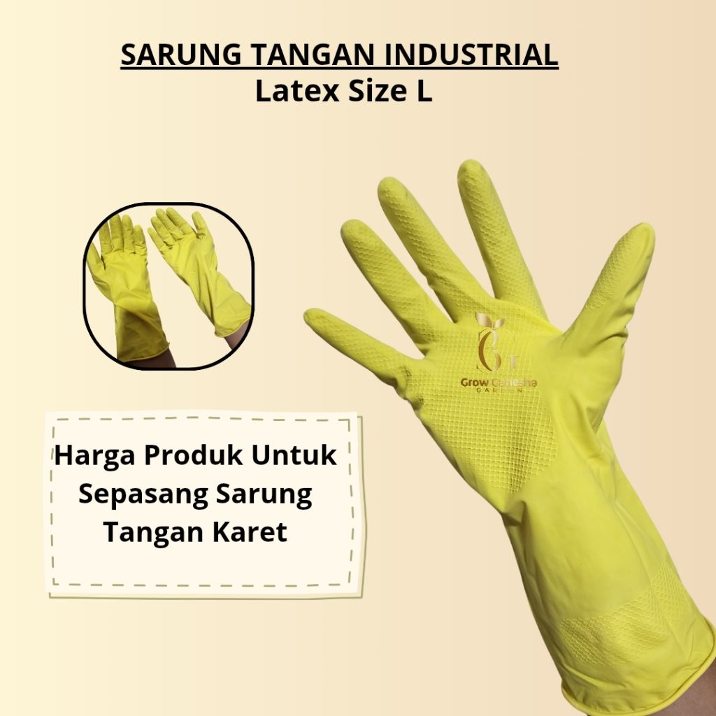 SARUNG TANGAN LATEX || SARUNG TANGAN PREMIUM || SARUNG TANGAN KARET || LATEX ||  SARUNG TANGAN L