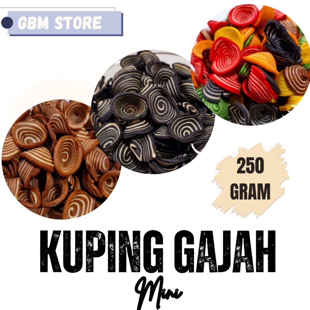 Kuping Gajah Rainbow Mini 250gr Kuping gajah Pelangi Kupeng Gajah Mini Kupeng Contong Snack Manis