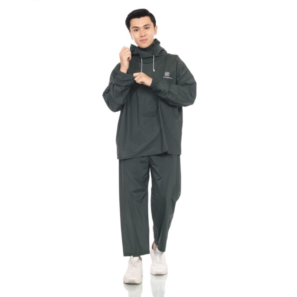 jas hujan HOODIE PVC 025 termurah tanpa resleting