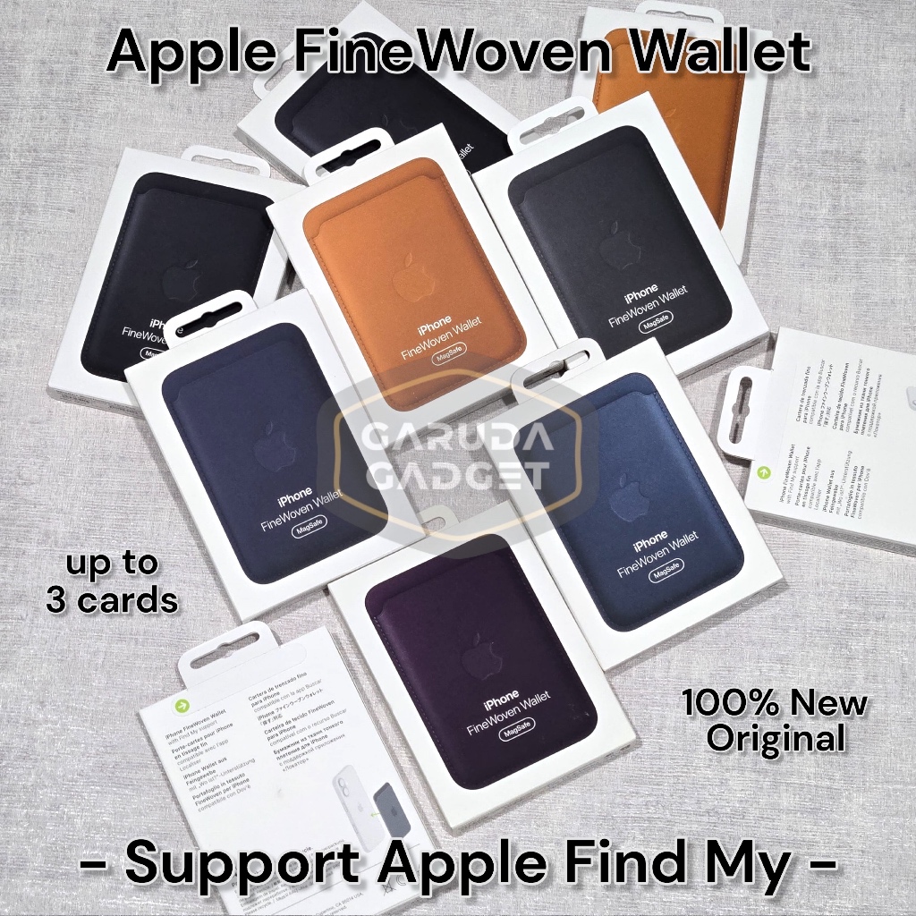 Apple FineWoven Wallet MagSafe iPhone 17 Air 16 15 14 Pro Max Plus Card Holder Magnetic Support Find