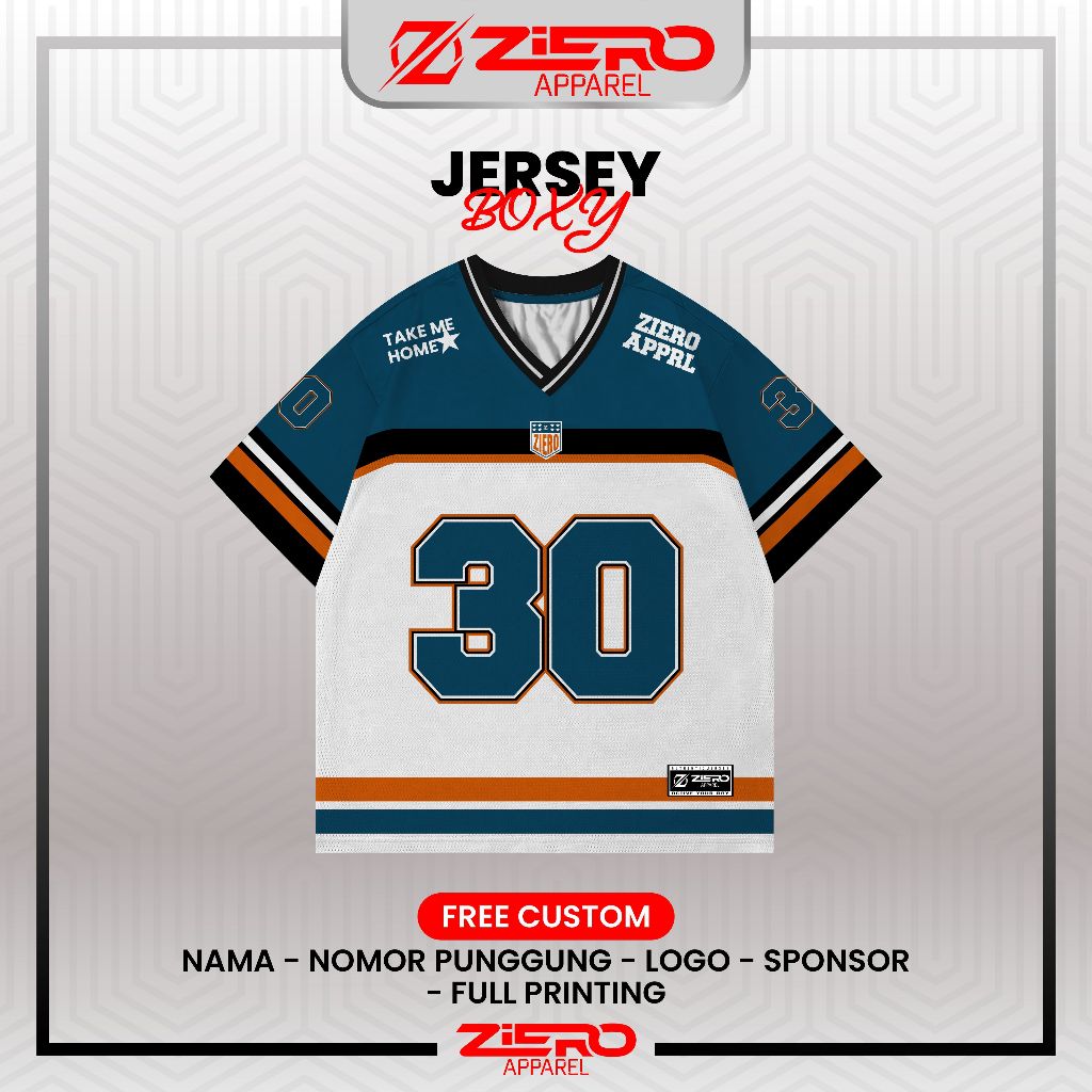 ZIERO APPAREL Kaos Jersey ZIERO BADCOOL Custom Nama dan Nomor Punggung Free Full Printing