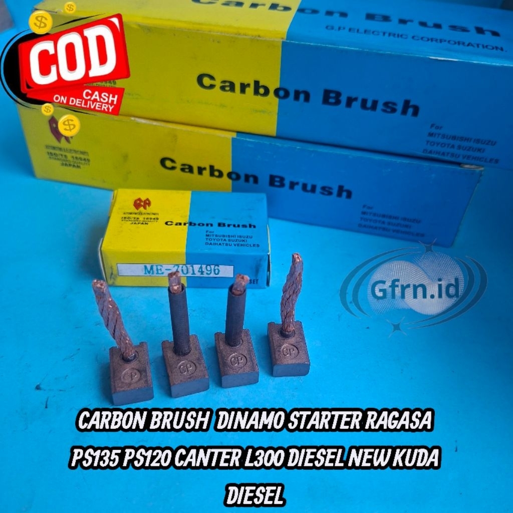 Arang Carbon Brush Dinamo Starter Ragasa Ps135 Ps125 Canter L300Disel New Kuda Disel ks6