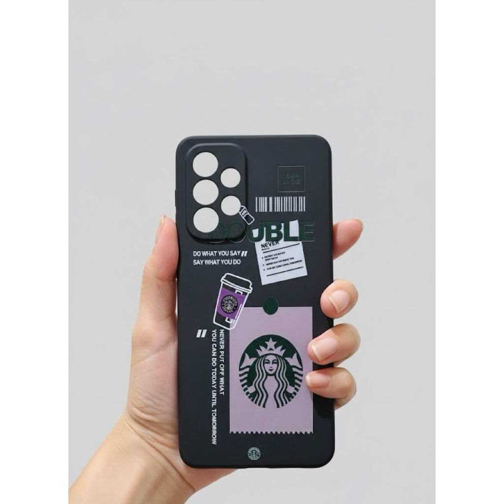 PRELOVED Case Samsung A33 Square Edge Soft Case Starbucks