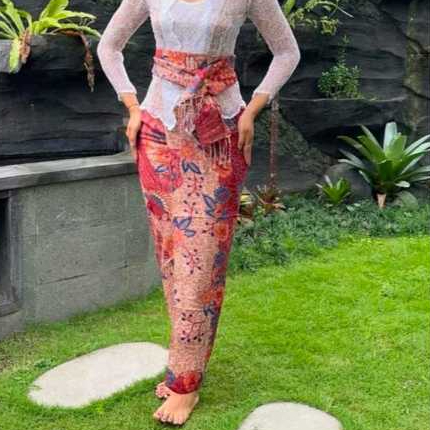 Kamen Viscos Doby Serat Nanas ATBM Kamen Lembaran ATBM Kamen Bali Set Selendang