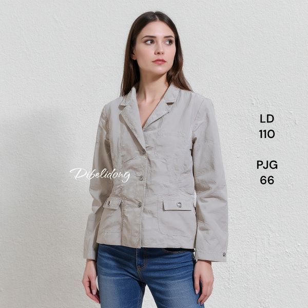 Jaket wanita casual blazer bahan parasut