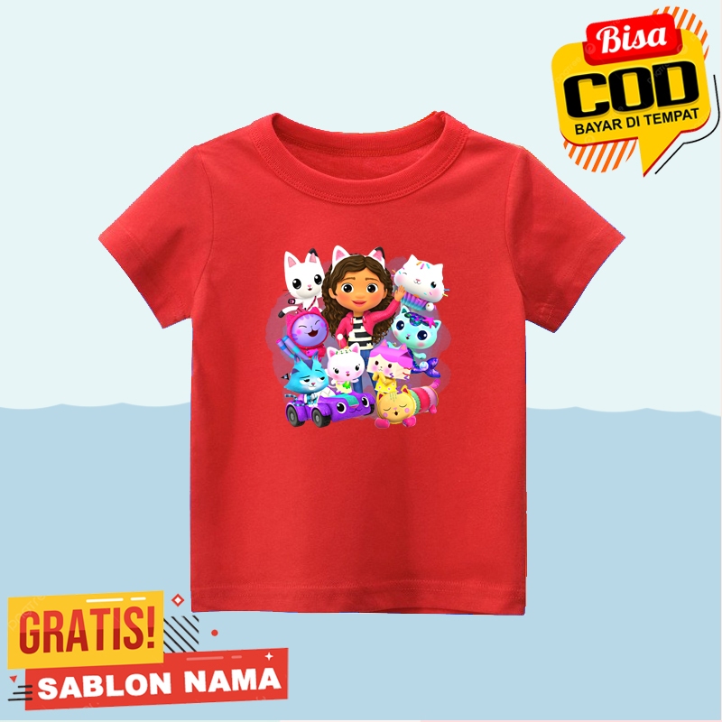 Baju Anak Gabby's DollHouse / Kaos Anak Laki Laki Perempuan Gabby's DollHouse - Free Cetak Nama