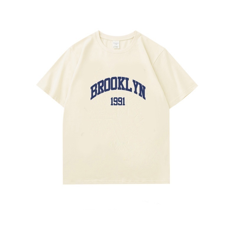 Kaos Pria Wanita T-shirt premium oversize | Kaos Unisex "BROOKLYN 1991 " Baju Katun Original