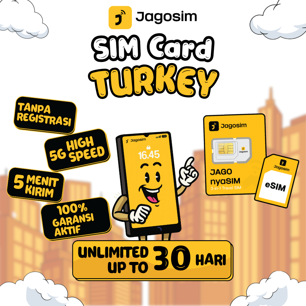 SIM Card Turkey Unlimited | SIM Card Aktif Langsung Pakai | SIM Card Turki | Jagosim Simcard Unlimit