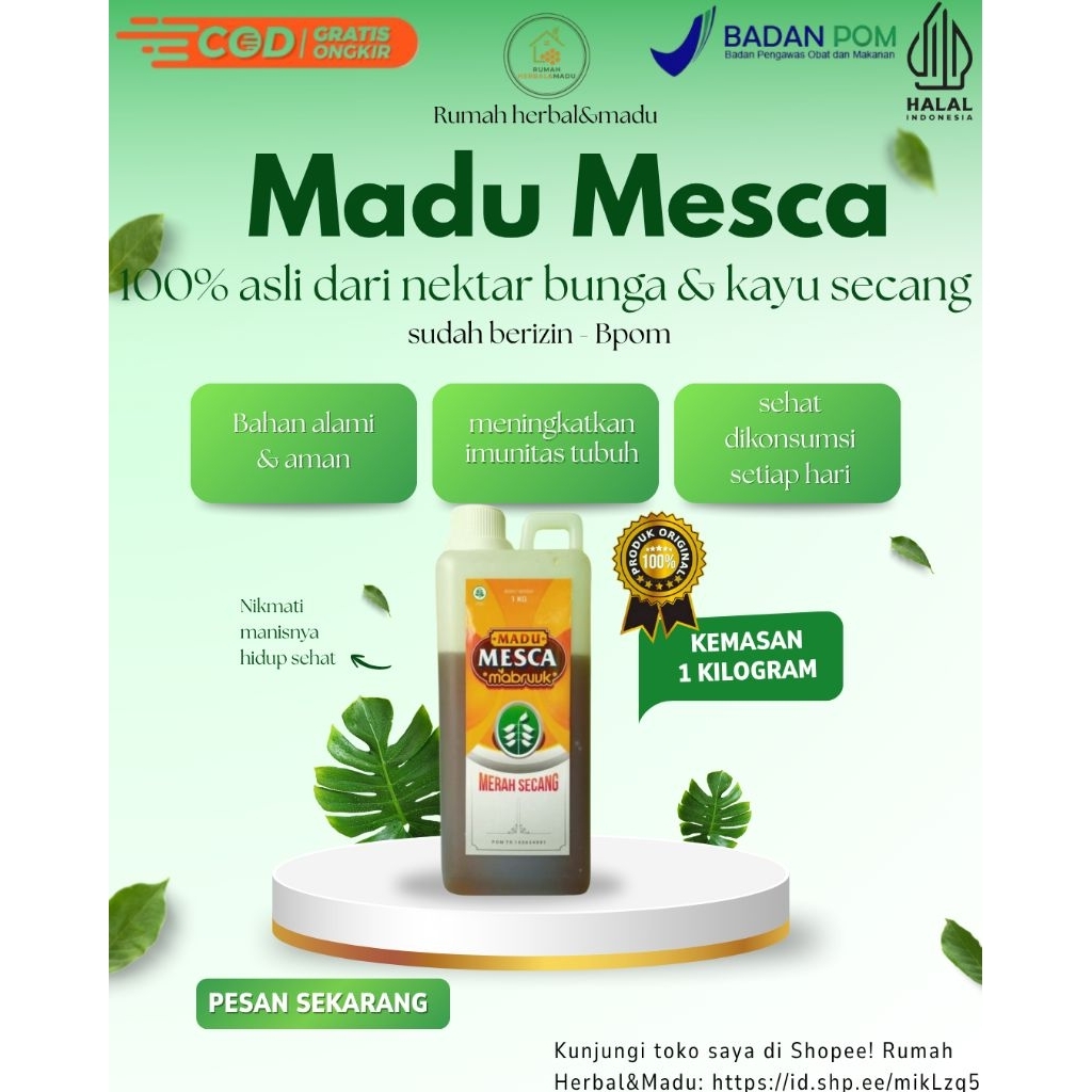 MADU MESCA MERAH SECANG 1 kilogram MABRUK MABRUUK