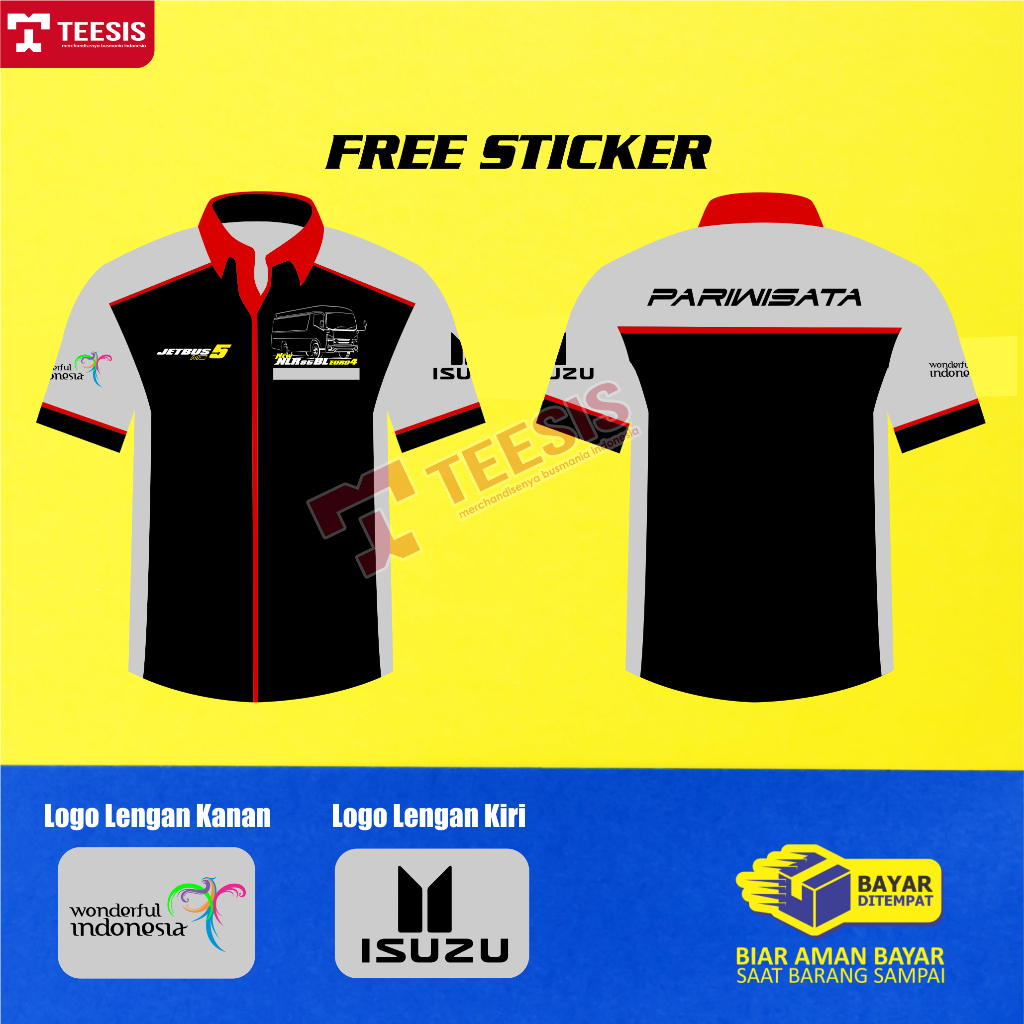 Kemeja Baju Hem Bus Bis Mania Bismania ELF Giga Jetbus 5 MC Adiputro Pariwisata