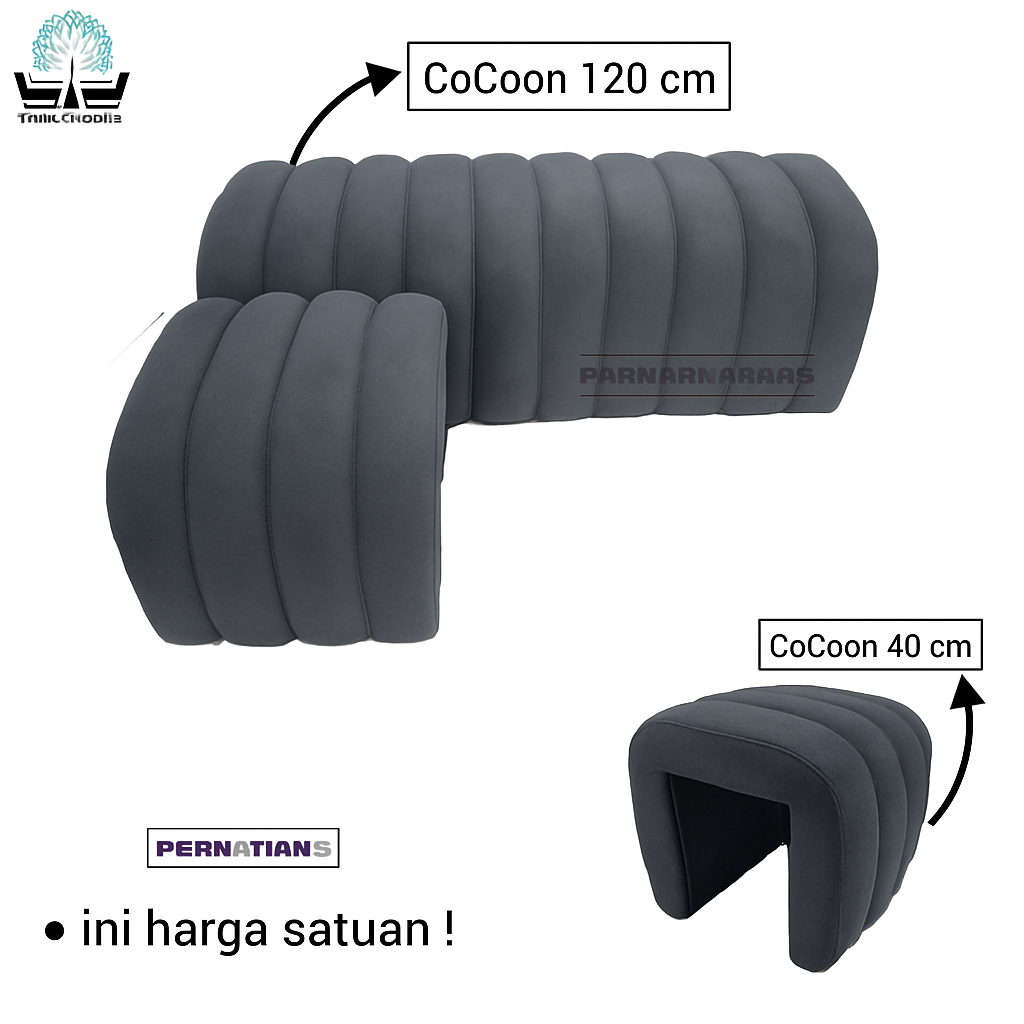 Sofa CoCoon Minimalis Aesthetic - Sofa Ruang Tamu / Sofa Minimalis Kamar Tidur Modern 120 cm
