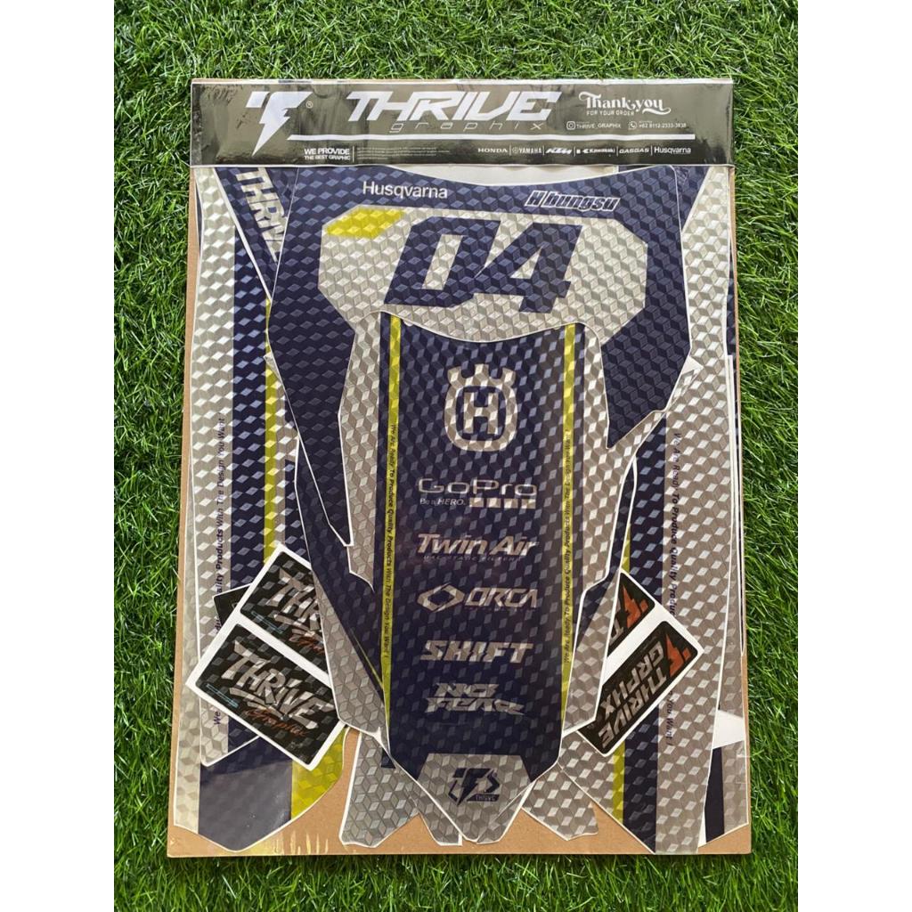 CUSTOM DECAL STIKER HUSQVARNA CHROME DOFF PRIZM TRAIL/SUPERMOTO FULL BODY