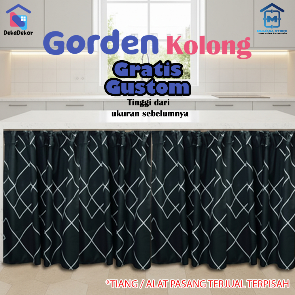 Gorden Kolong Dapur Minimalis | Hordeng Bawah Kompor