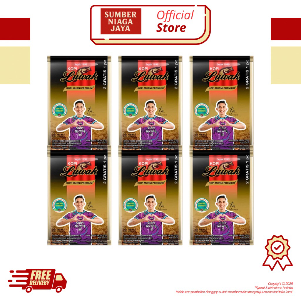 LUWAK KOPI HITAM Mini 6,5gr per renceng kopi tanpa gula