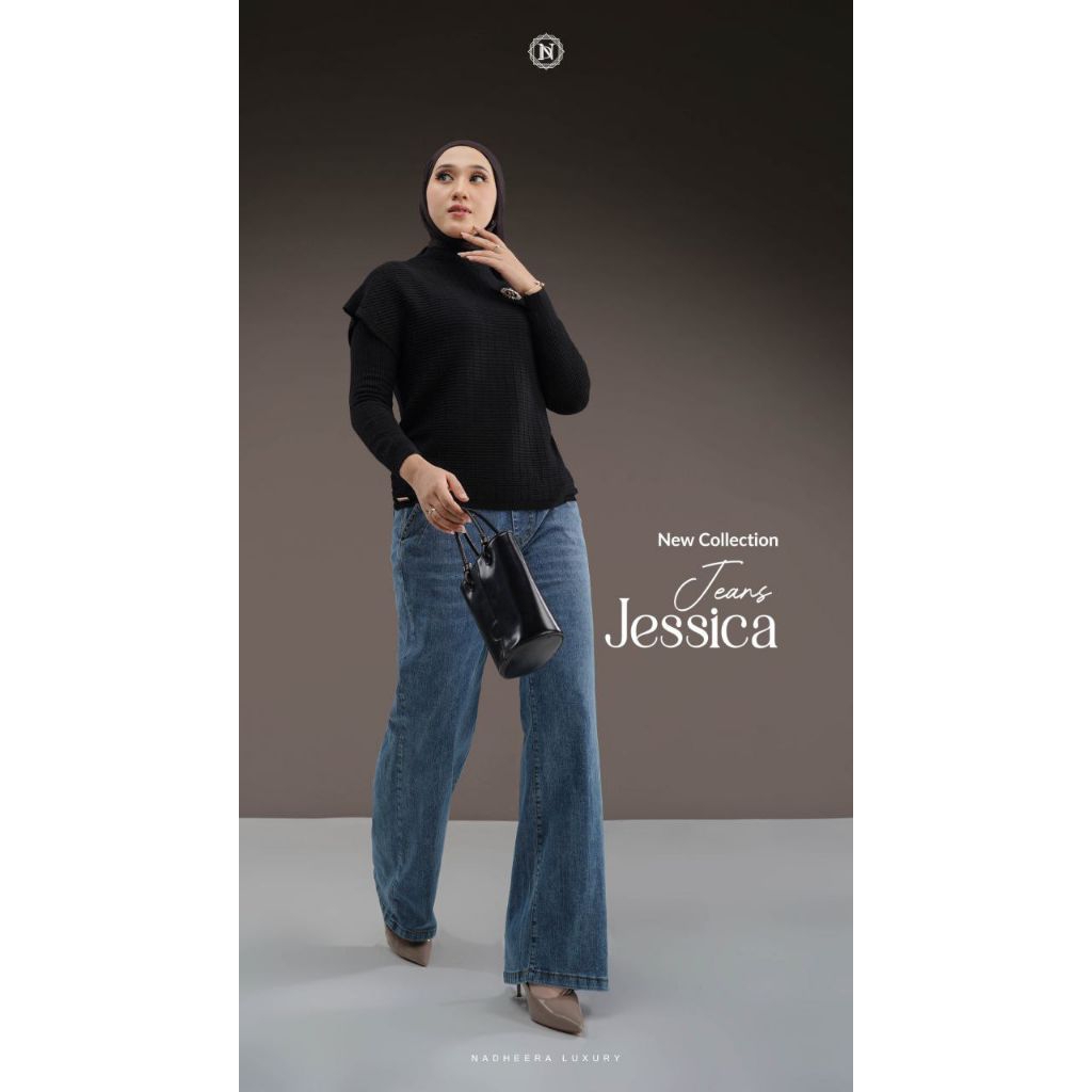 JESSICA JEANS NADHEERA LUXURY/ JEANS WANITA / CELANA KULOT JEANS WANITA STRETCH