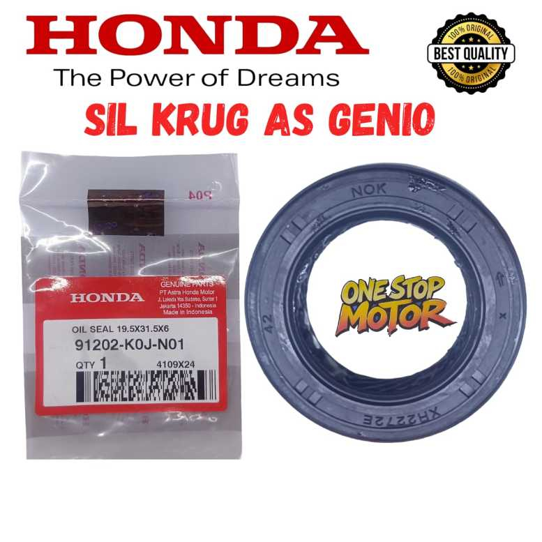 OIL SEAL SIL KRUK AS CRANKSHAFT KIRI CVT 19.5X31.5X6 HONDA GENIO SCOOPY BEAT NEW LED 2020 KOJ ORIGIN